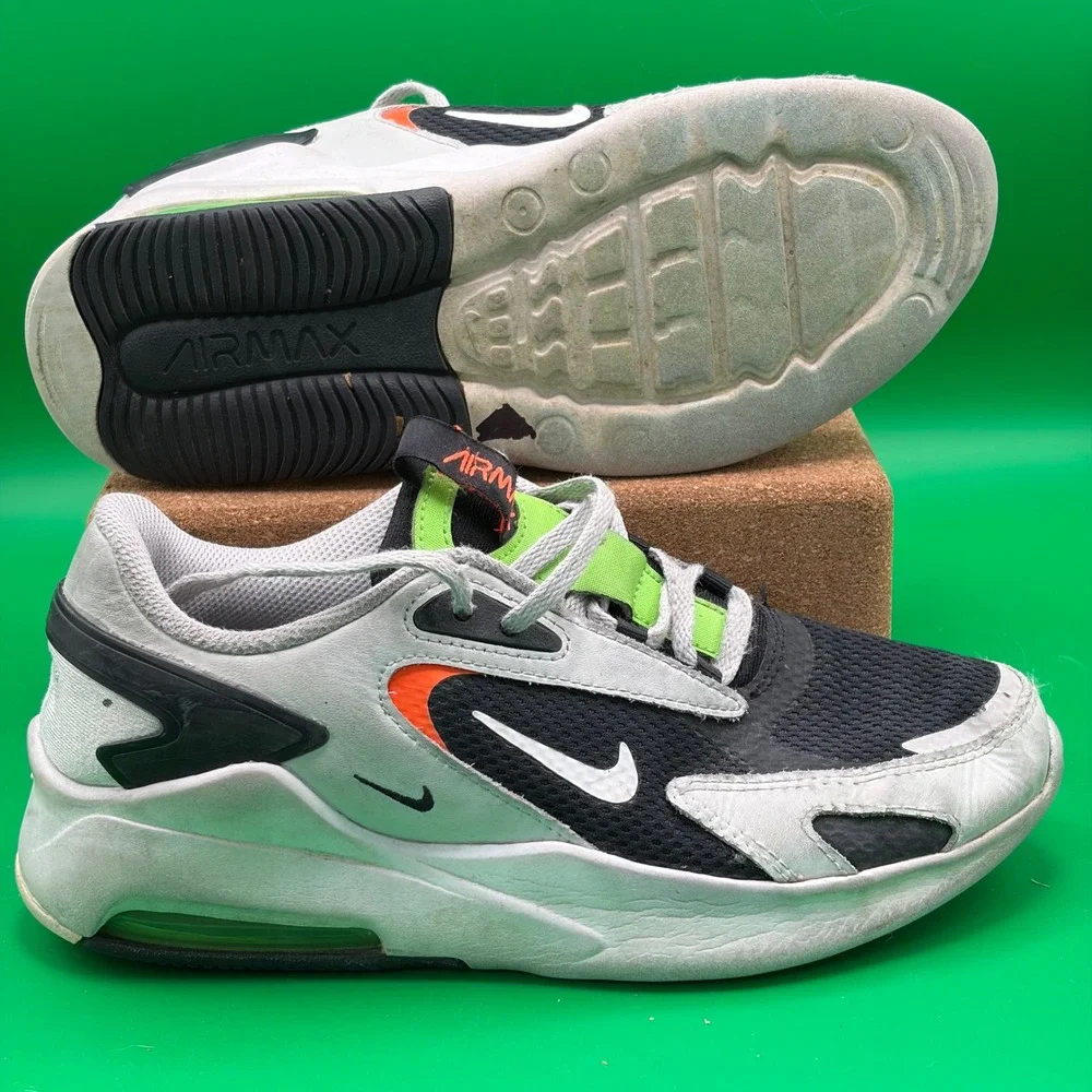 Nike Air Max Bolt GS Sneakers Kids 5.5Y Gray/Volt Green Running Athletic Shoes